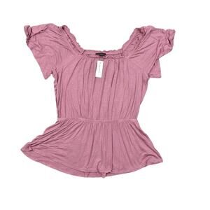 NEW Lane Bryant Pink Blouse 14/16 NWT, Rayon, Plus Size Long Sleeve